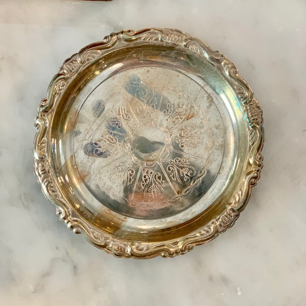 Vintage Italian Silver Plated Mini Tricket Dish